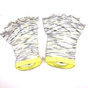 TOESOX Pilates Yoga Grip Socks, Low-rise Half-toe, OS Yellow Gray